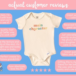 Main Character Onesie®, Baby Shower Gift for Book Lover, Bookish Baby Onesie Gift for Reader, Bookworm Baby Bodysuit, Literary Baby Romper image 4