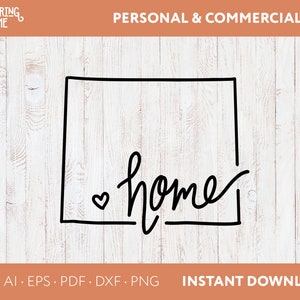 Wyoming SVG Manuscrit Lettré Minimaliste | Wyoming State Outline svg, png, eps, dxf laser cut file Cricut Silhouette |  TÉLÉCHARGEMENT NUMÉRIQUE