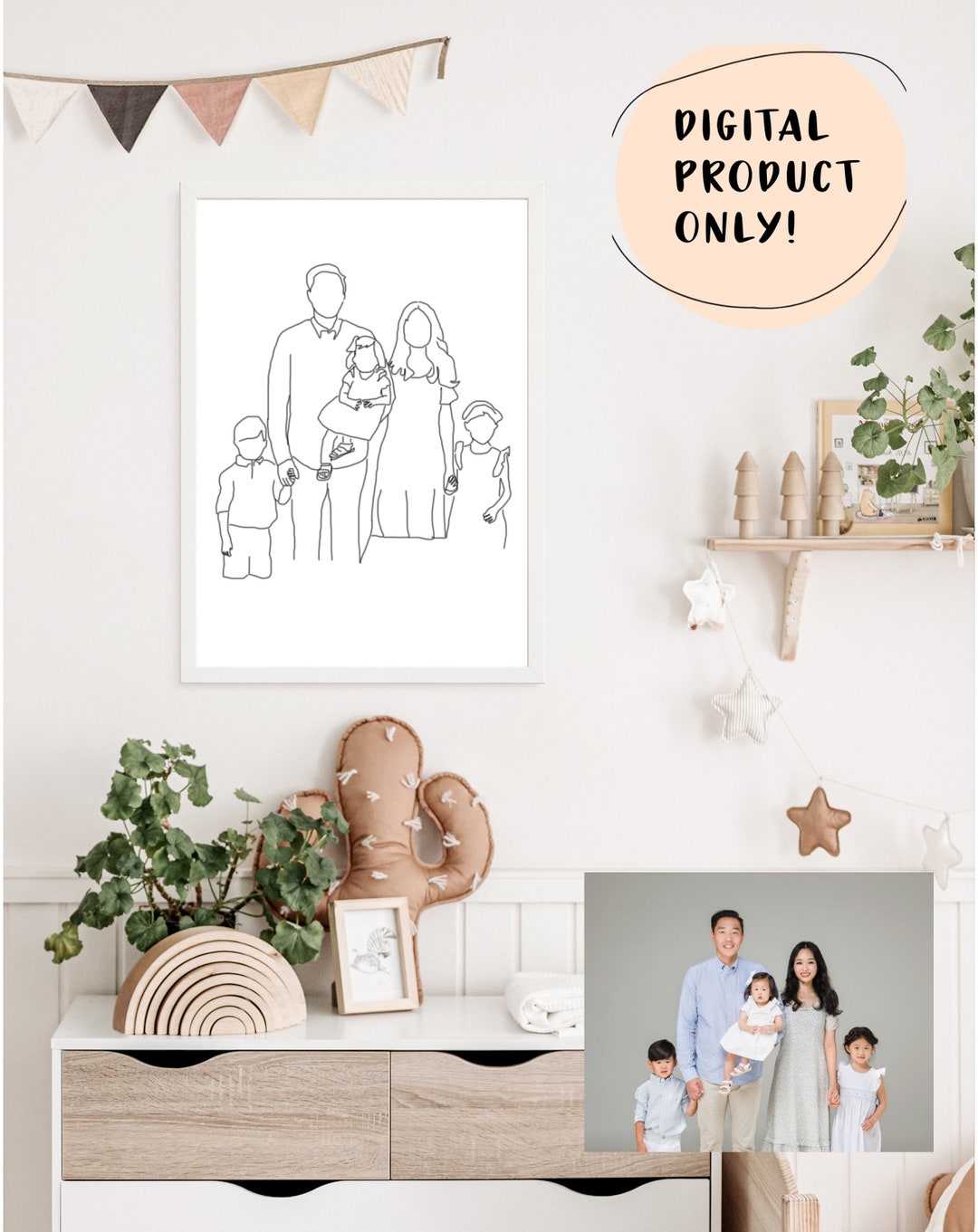 Convert Photo to Line Drawing Custom Photo to Line Drawing - Etsy