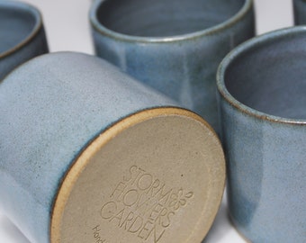 Mini Sea Blue Handmade Ceramic Plant Pot