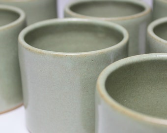 Mini Sage Green Handmade Ceramic Plant Pot