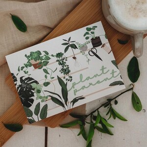Carte de voeux d'amant de plante d'intérieur de | Cartes illustrées | carte de remerciement | Carte d'anniversaire