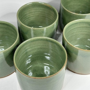 Mini Aloe Sage Green Handmade Ceramic Plant Pot | 8cm diameter