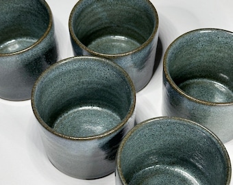 Mini Serpentine Blue Handmade Ceramic Plant Pot | 8cm diameter