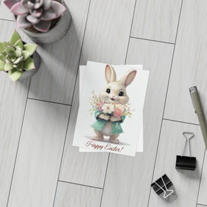 Paquete de postales de Pascua: tarjetas de Pascua, tarjetas de felicitación de primavera, tarjetas de felicitación de conejito, deseos de Pascua, papelería de temporada