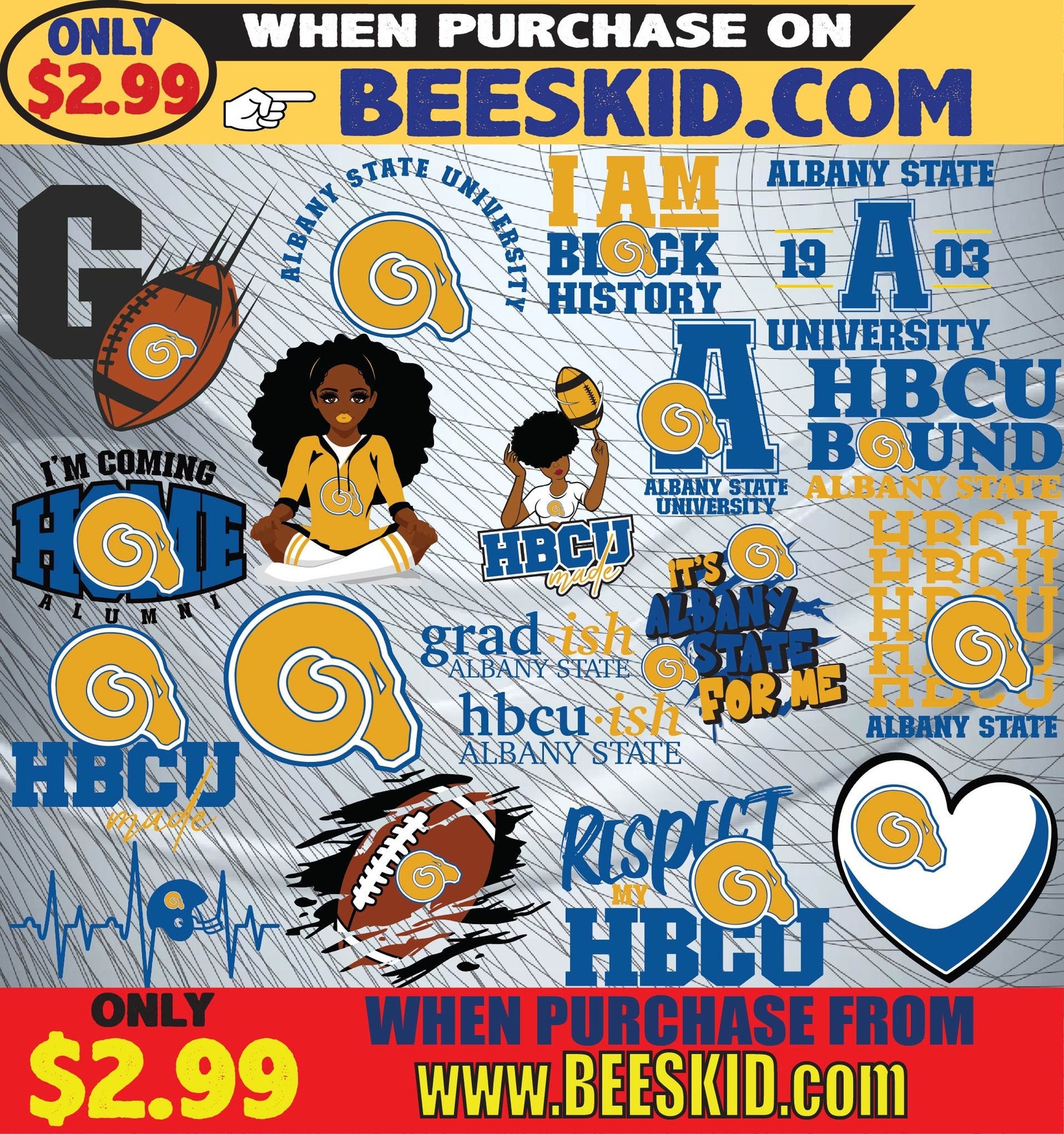 Albany State University Svg HBCU Svg Collections HBCU Svg Etsy