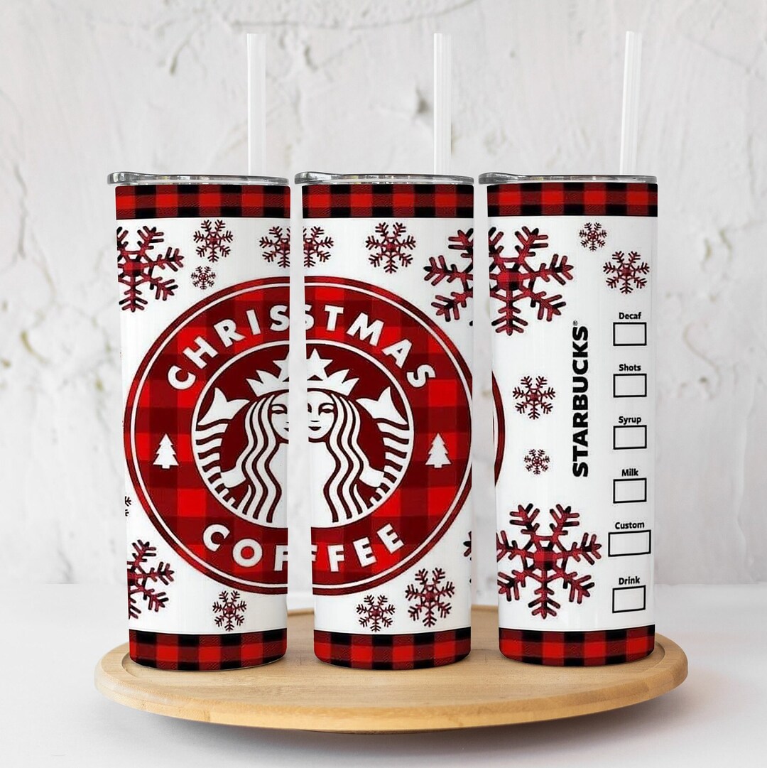Starbucks Christmas Tumbler, 20oz Skinny Tumbler, Gift for Coffee