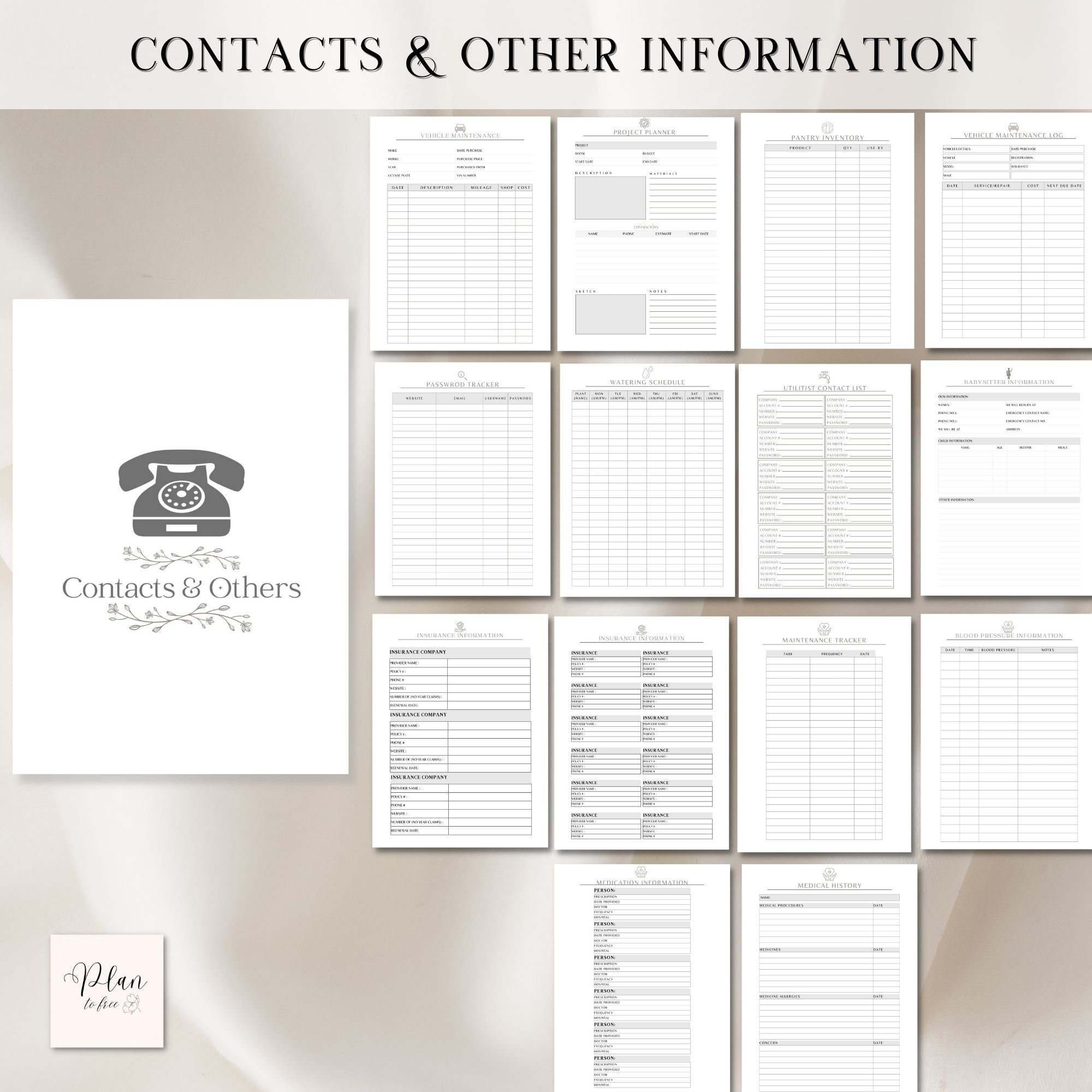 Home Management Planner: Printable Household Binder (PDF) - Etsy