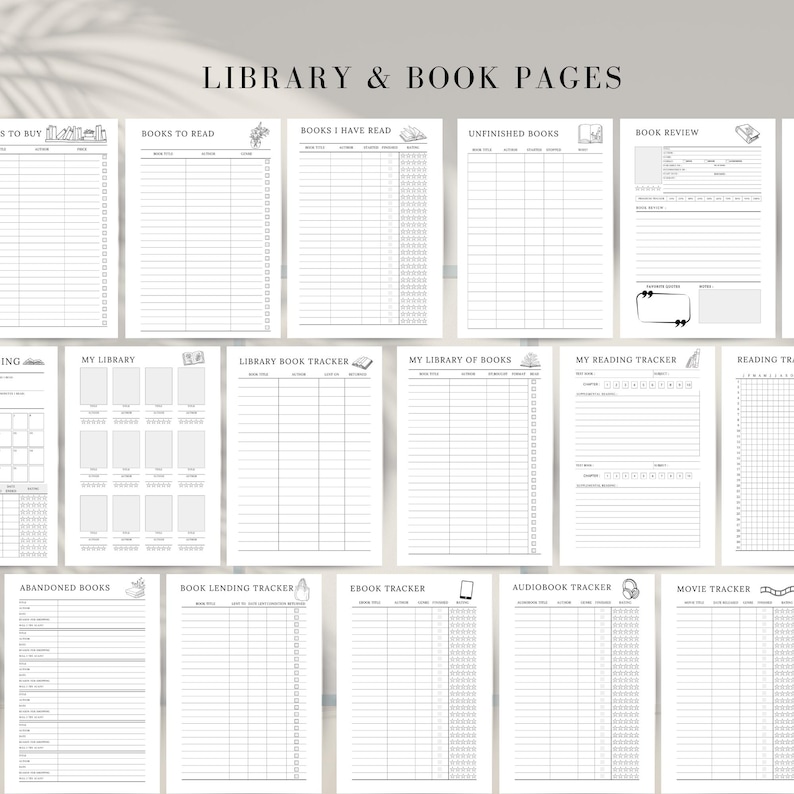 Book Reading Planner Bundle Printable, Reading Journal 2026 2027 ...