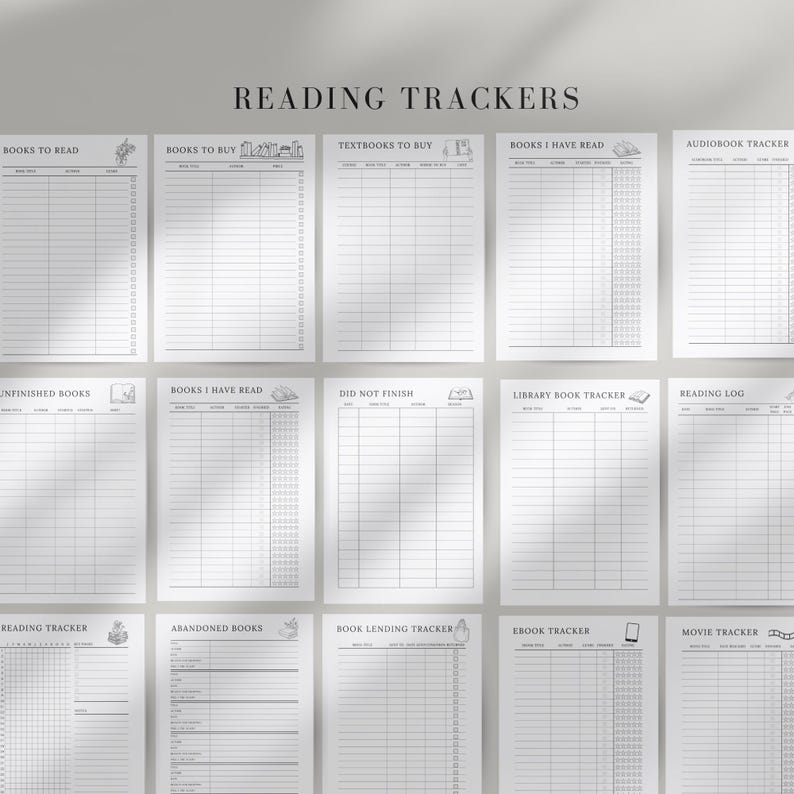 Book Reading Planner Bundle Printable, Reading Journal 2026 2027 ...