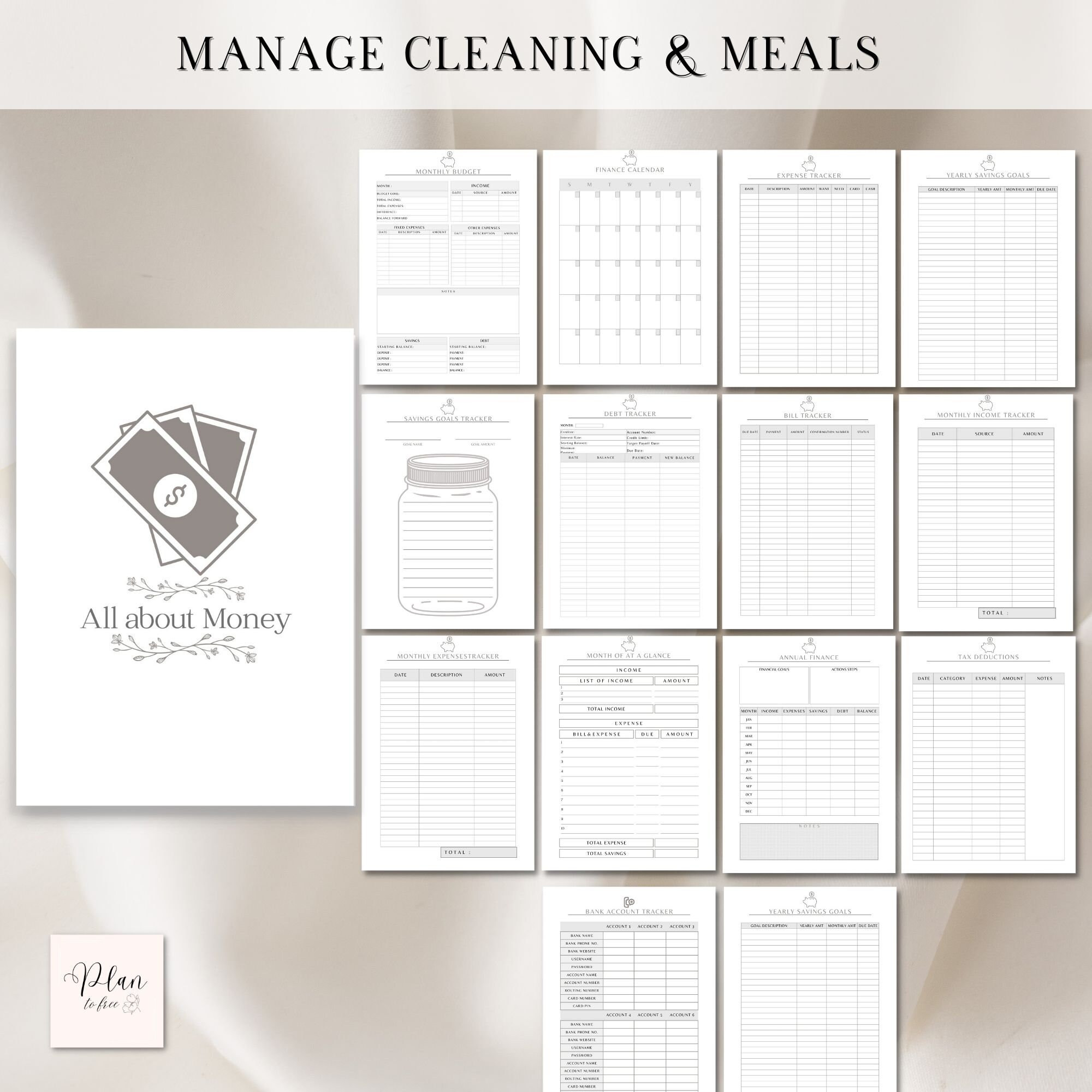 Home Management Planner: Printable Household Binder (PDF) - Etsy