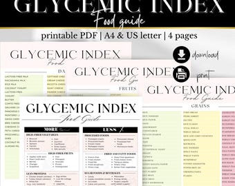 Glycemic Index Food Guide: Diabetic Low Carb List (Printable PDF)