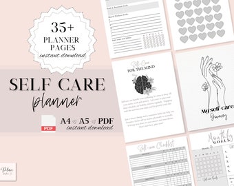 Self Care Planner Bundle: Mental Health & Mindfulness (PDF Download)