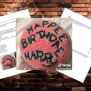 Happee Birthdae Crochet Cake Pattern