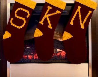 ALL LETTERS Weasley Stocking Crochet Pattern