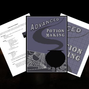 Advanced Potion Making Textbook Tapestry/Blanket Crochet Alpha Pattern