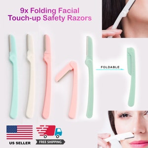 9 PCs Safety Folding Eyebrow Razors