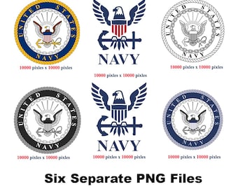 US Navy Logo PNG-Dateien - ohne weißen Hintergrund - digitale Kopie