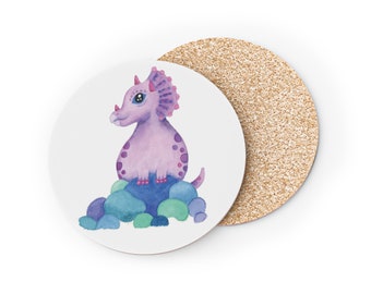 Baby Triceratops Coaster - Original Artwork