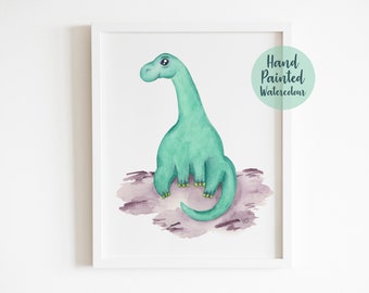 Baby Diplodocus Dinosaur Nursery Wall Art Printable