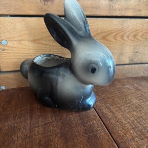 vintage ceramic bunny planter