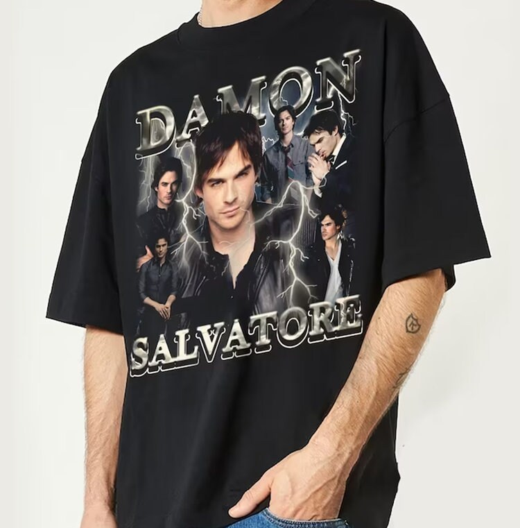 Discover Damon Styles 90s Inspired Vintage Shirt - Damon Salvatore Vintage Bootleg Classic Graphic Tee