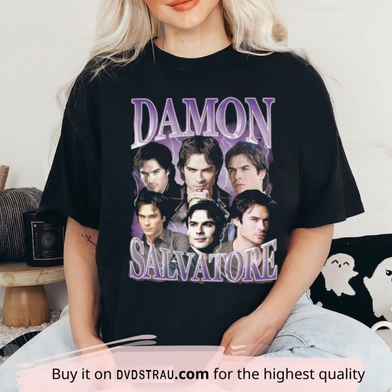 Discover Damon Salvatore 90s Inspired Vintage Shirt - Damon Salvatore Vintage Bootleg Tee