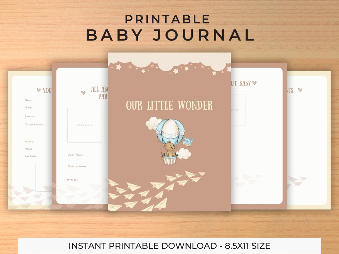 Baby Journal Printable Milestones, Babys First Printable Newborn ...