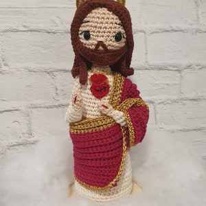 Jesus Christ Amigurumi Crochet, Sacred Heart of Jesus, Bless gift, Mother's Day gift, Baptism Gift