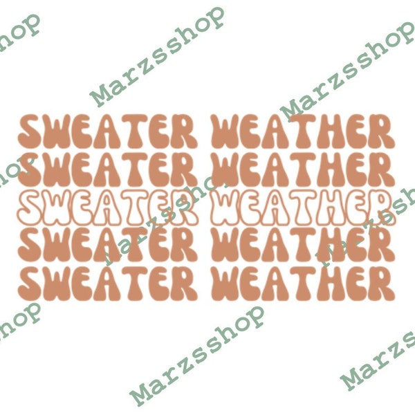 Sweater Weather PNG Digital File, Fall png, Autumn png, Winter png, Cozy Weather png