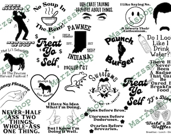 20 Piece SVG and PNG Bundle Parks and Rec, Little Sebastian svg, Duke Silver svg, Mouse Rat svg, Jj’s Diner svg, Sweetums svg, Money Please