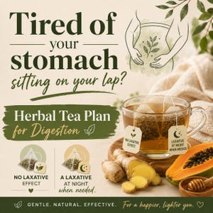 Té digestivo tropical y dúo para el apoyo del colon / Mezcla de infusiones de hierbas para el bienestar digestivo, el alivio de la hinchazón y el apoyo a la regularidad intestinal.