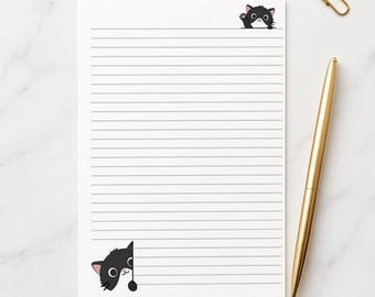 Cat Writing Paper A4 A5, 100gsm FSC,  Lined Stationery Letter Paper, Floral Note Paper for Journaling & Letters