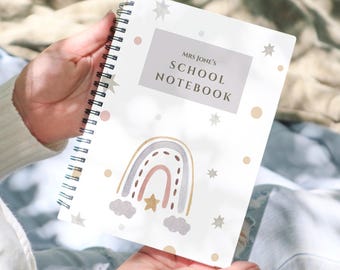 Teachers notebook, gifts for teachers, new teacher gift, teacher planner, teacher stationery, personalised journal, A4 or A5 lined or plain