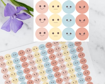 Mood planner stickers,  Bullet Journal Stickers, Emotion Stickers, Mood tracker sticker sheet, Journal Stickers