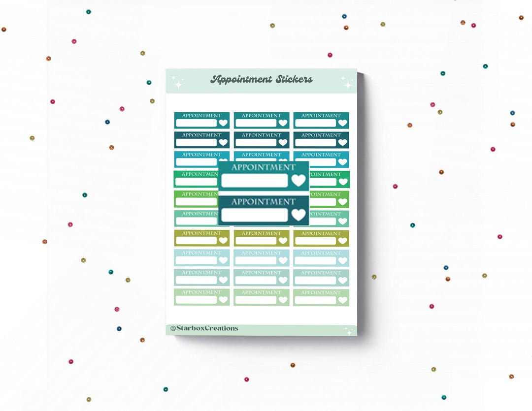 Appointment Reminder Planner Stickers: Small Text Box Labels - Etsy