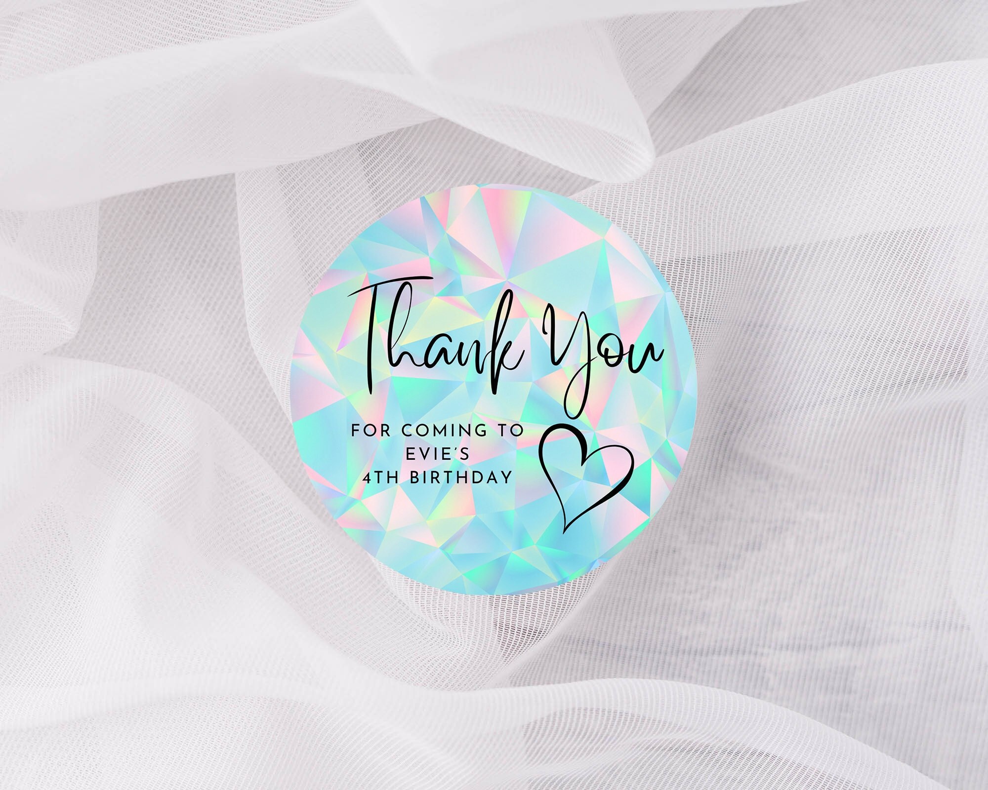Createreedo Black 'Sweet Thank You' Stickers - Transparent Background For Gift Packaging - View #5