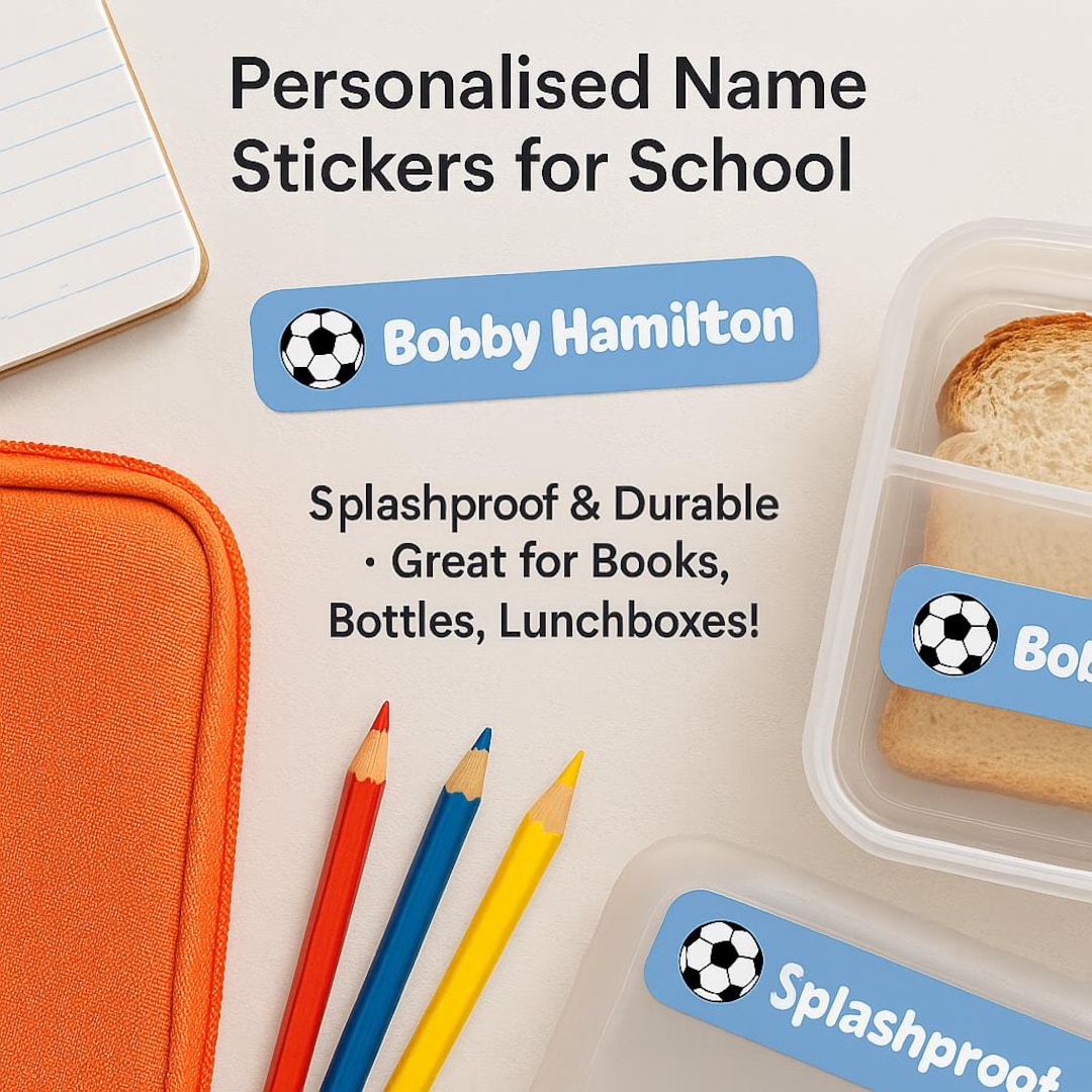 Personalised School Name Stickers, Personalised Stickers , Sticker ...