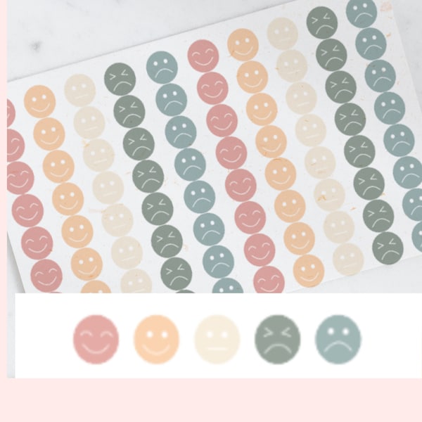 Mood planner stickers,  Bullet Journal Stickers, Emotion Stickers, Mood tracker sticker sheet, Journal Stickers