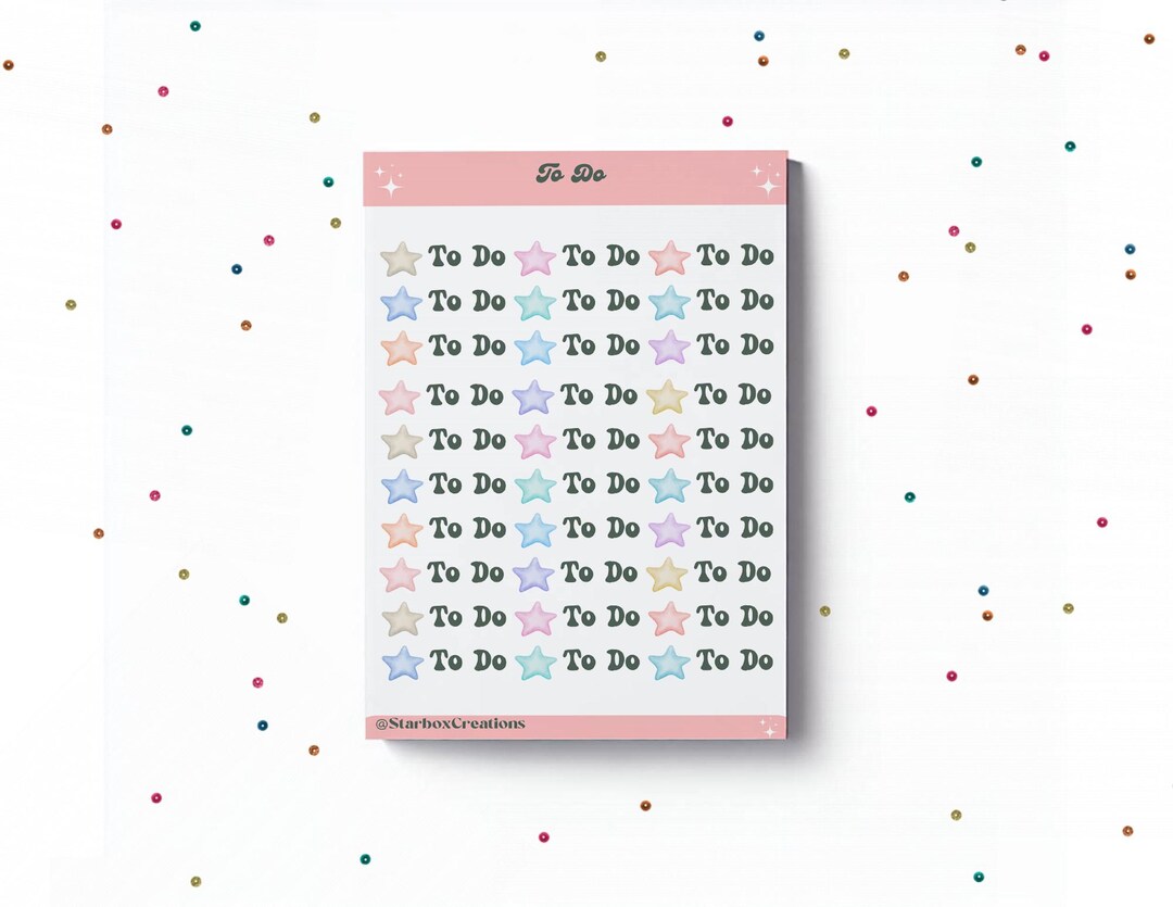 To Do Sticker To Do Sticker Sheet, to Do List, Daily Planner, Organisation Lists. - Etsy