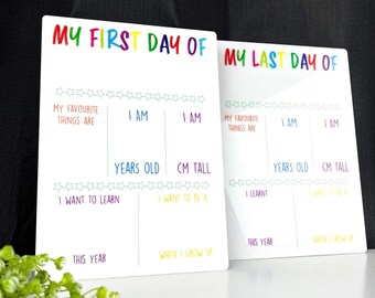 Reversible First Day Photo Board