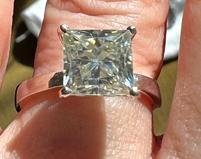 GIA Earth Mined 2.51CT Princess Cut H SI2 Loose Diamond/ Engagement Ring