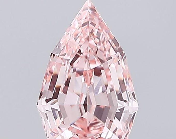 Rare Certified 1.58CT Octagonal Fancy Vivid Pink VS1 Lab Grown Diamond/ Custom Engagement Ring