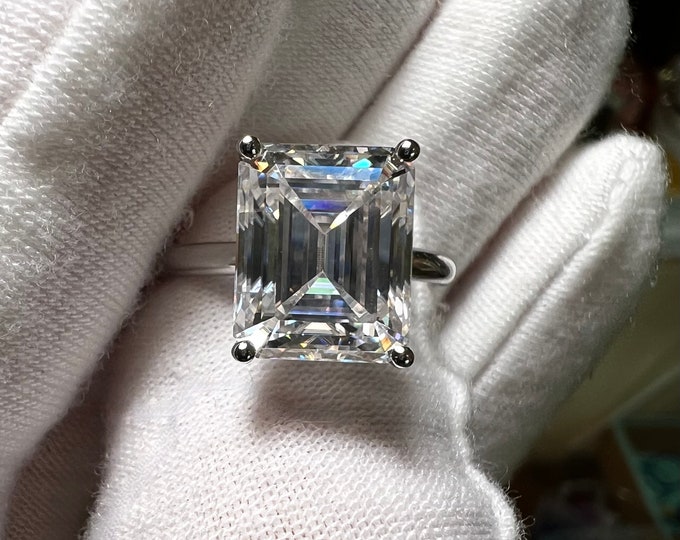 Certified 5CT Emerald Cut J VS2 VG EX Loose Lab Grown Diamond/ Engagement Ring