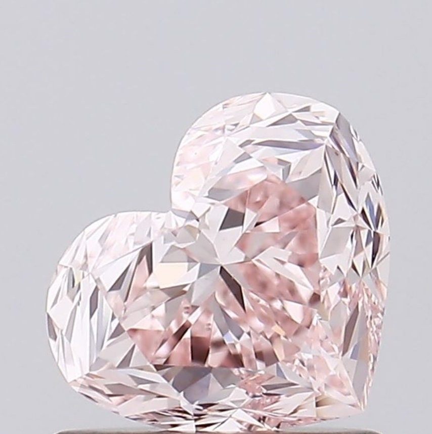 Heart Shape Fancy Light Pink Diamond Necklace – Mizrahi Diamond Co.