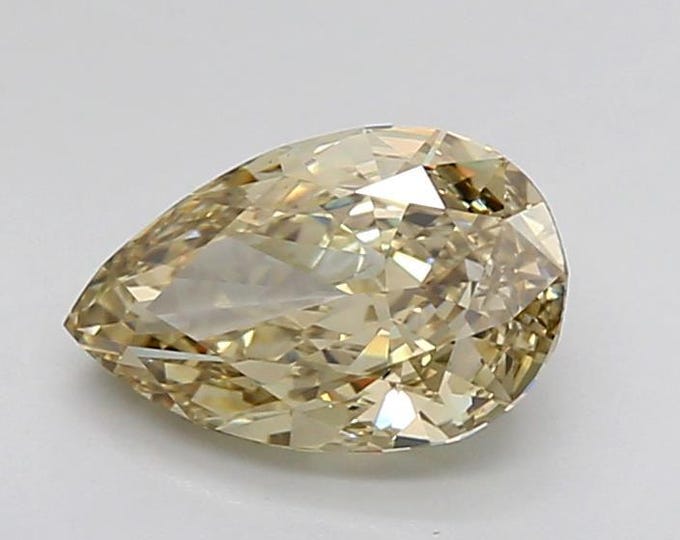 2CT Pear Fancy Yellow Lab Grown Diamond VS1 - Loose Diamond or Engagement Ring