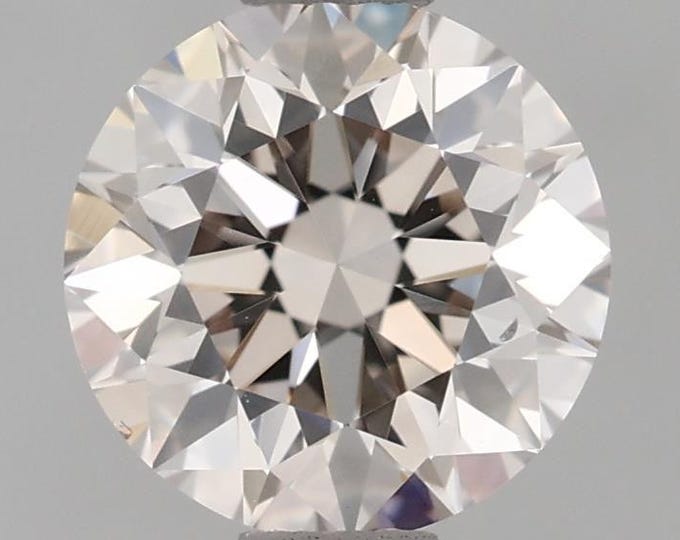 0.90CT Round Brown Diamond: GIA Certified, VS2, Engagement Ring