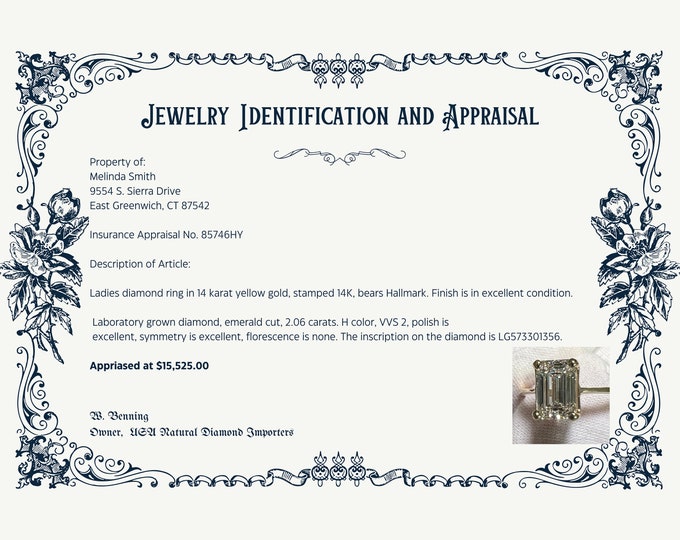 Jewelry Appraisal (for insurance) & Identification