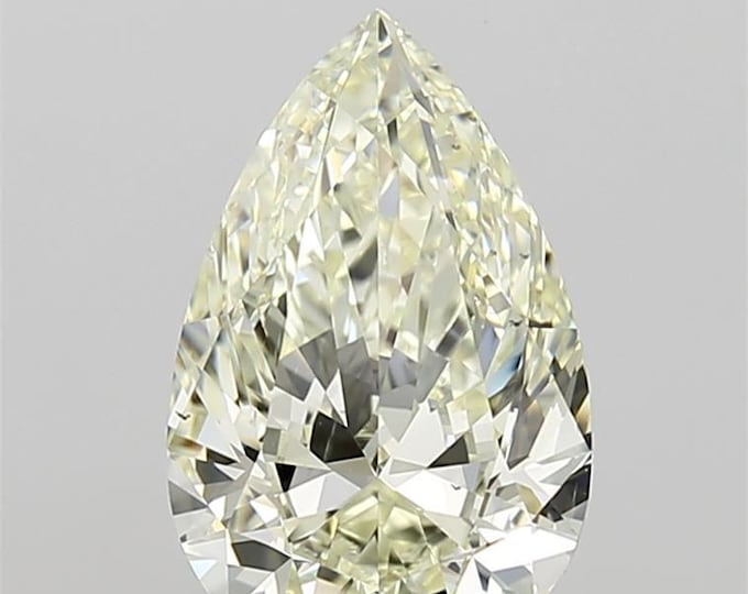 GIA Pear 3ct N SI1 2EX Earth Mined Diamond Engagement Ring