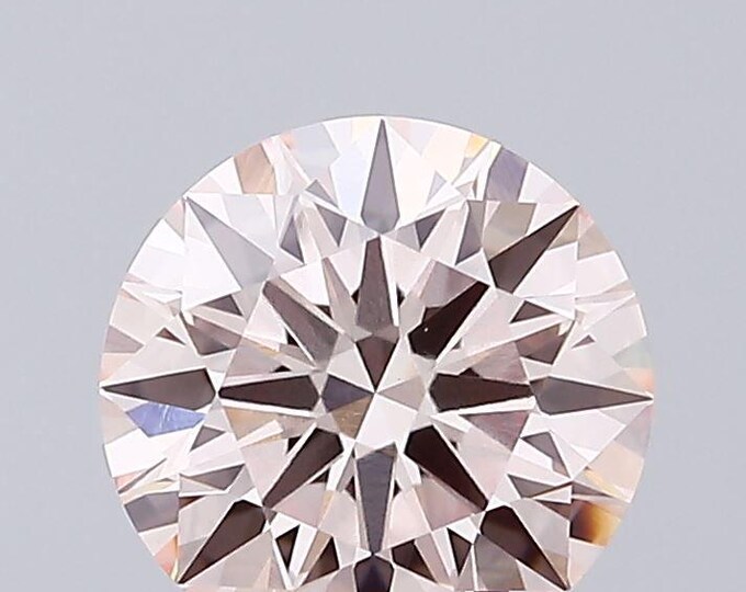 1.8CT Certified Round Brilliant Cut Fancy Pinkish Orange Loose Diamond